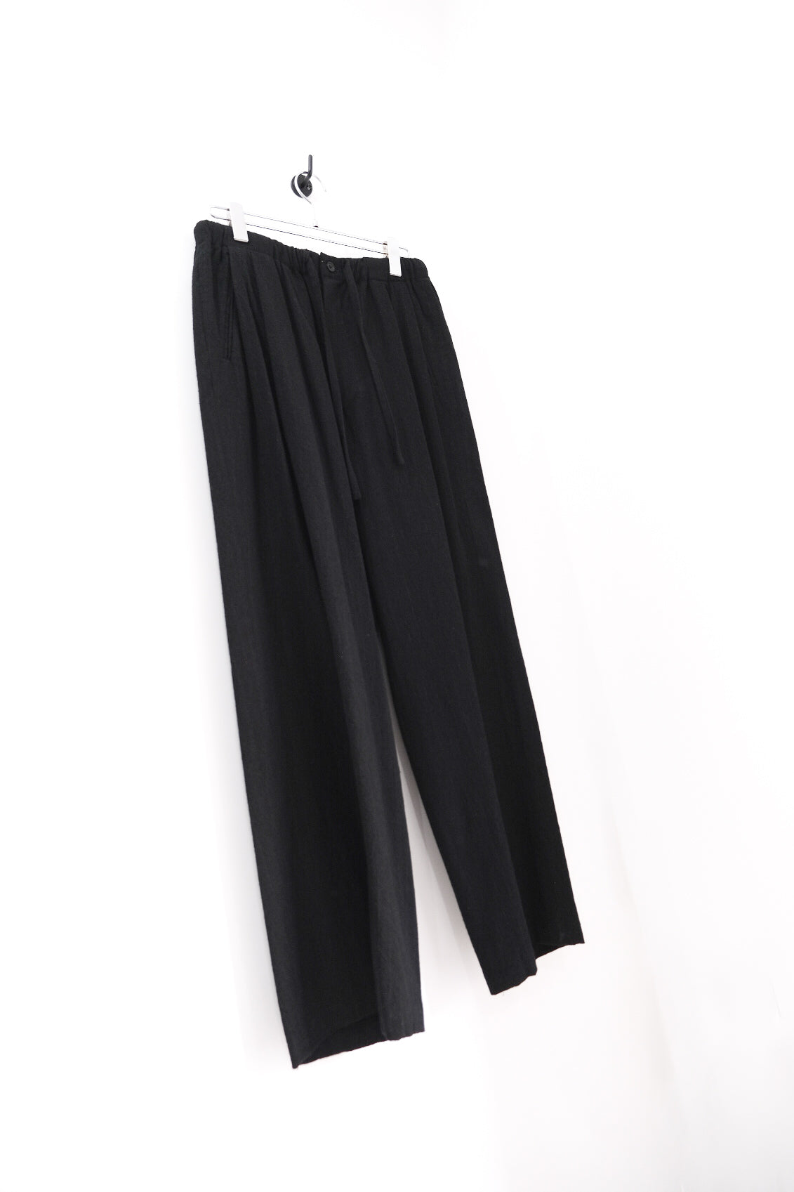 WASHED W/S STRIPE DRAWSTRING WIDE PANTS