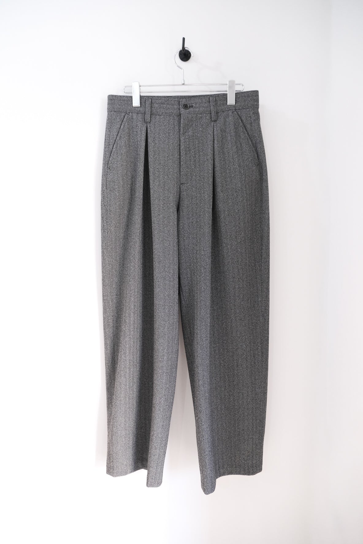 2-Tack Herringbone Wide Slacks
