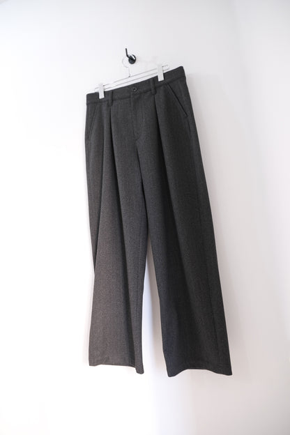2-Tack Herringbone Wide Slacks
