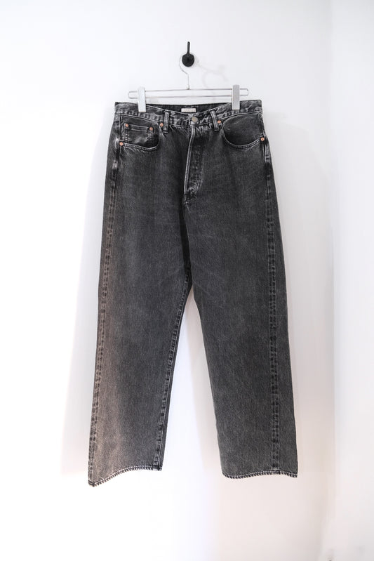 VINTAGE WASHED SELVEDGE BLACK DENIM 5P PANTS