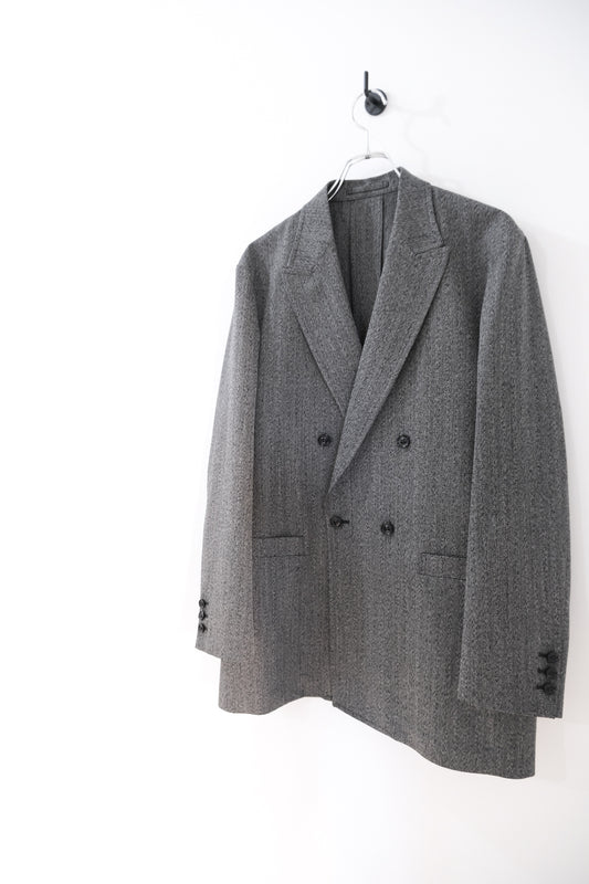 WOOL WASHI HERRINGBONE DB JKT