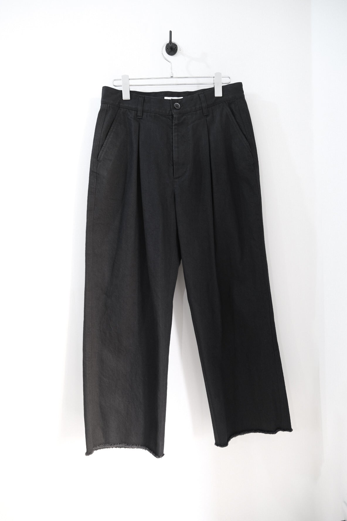 2-Tack Cutoff  Wide Denim Pants