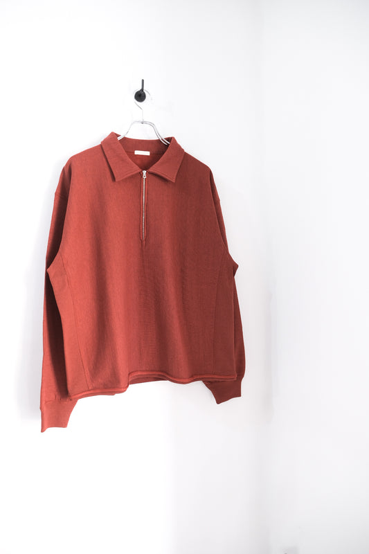 FADED SILKY TERRY RW HALF ZIP P/O