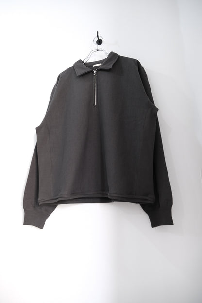 FADED SILKY TERRY RW HALF ZIP P/O