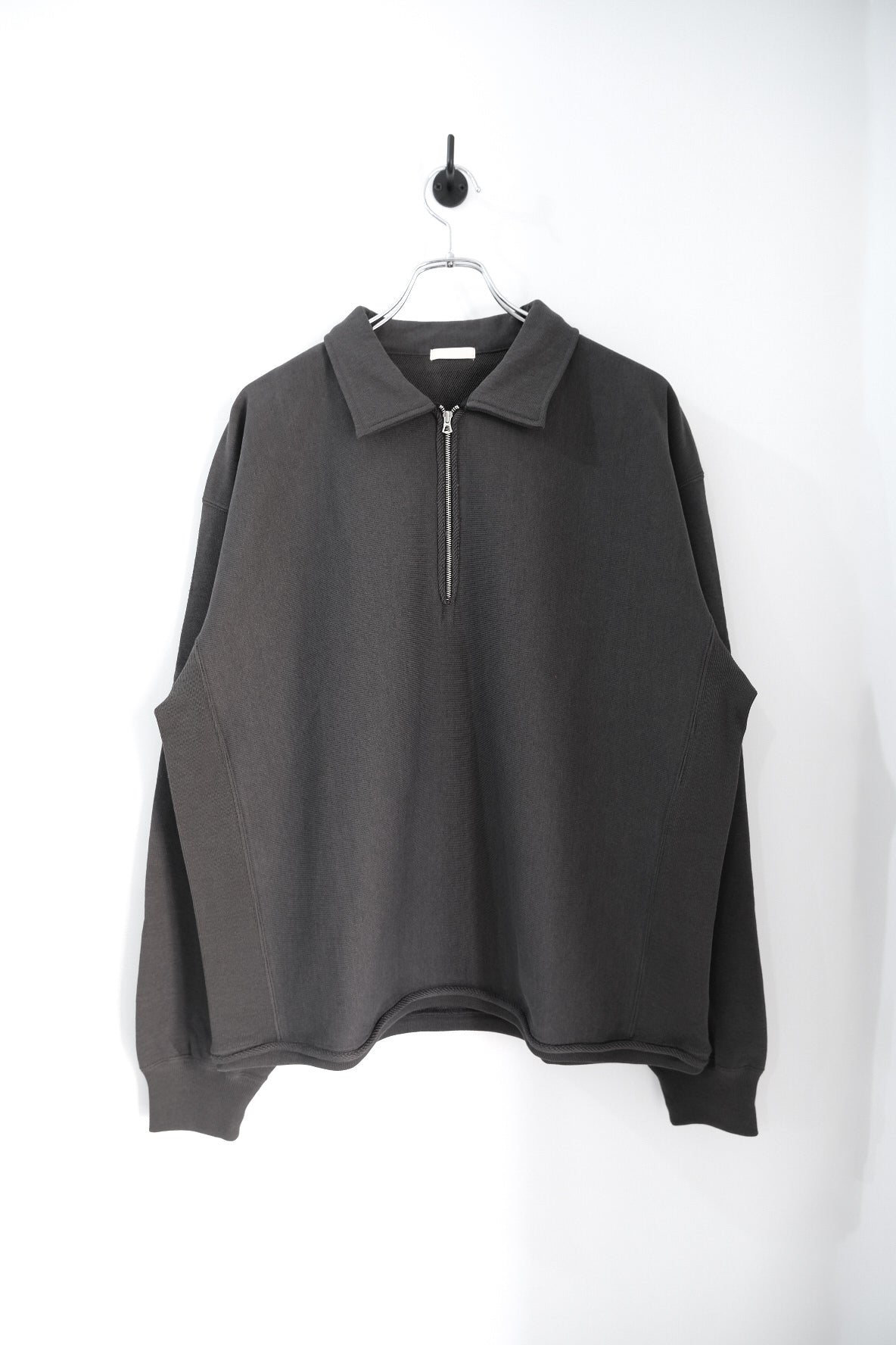【25SS】faded silky terry rw half zip p/o FADED SILKY TERRY RW HALF ZIP P/O(FADED BLACK) - H-L