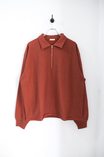 FADED SILKY TERRY RW HALF ZIP P/O